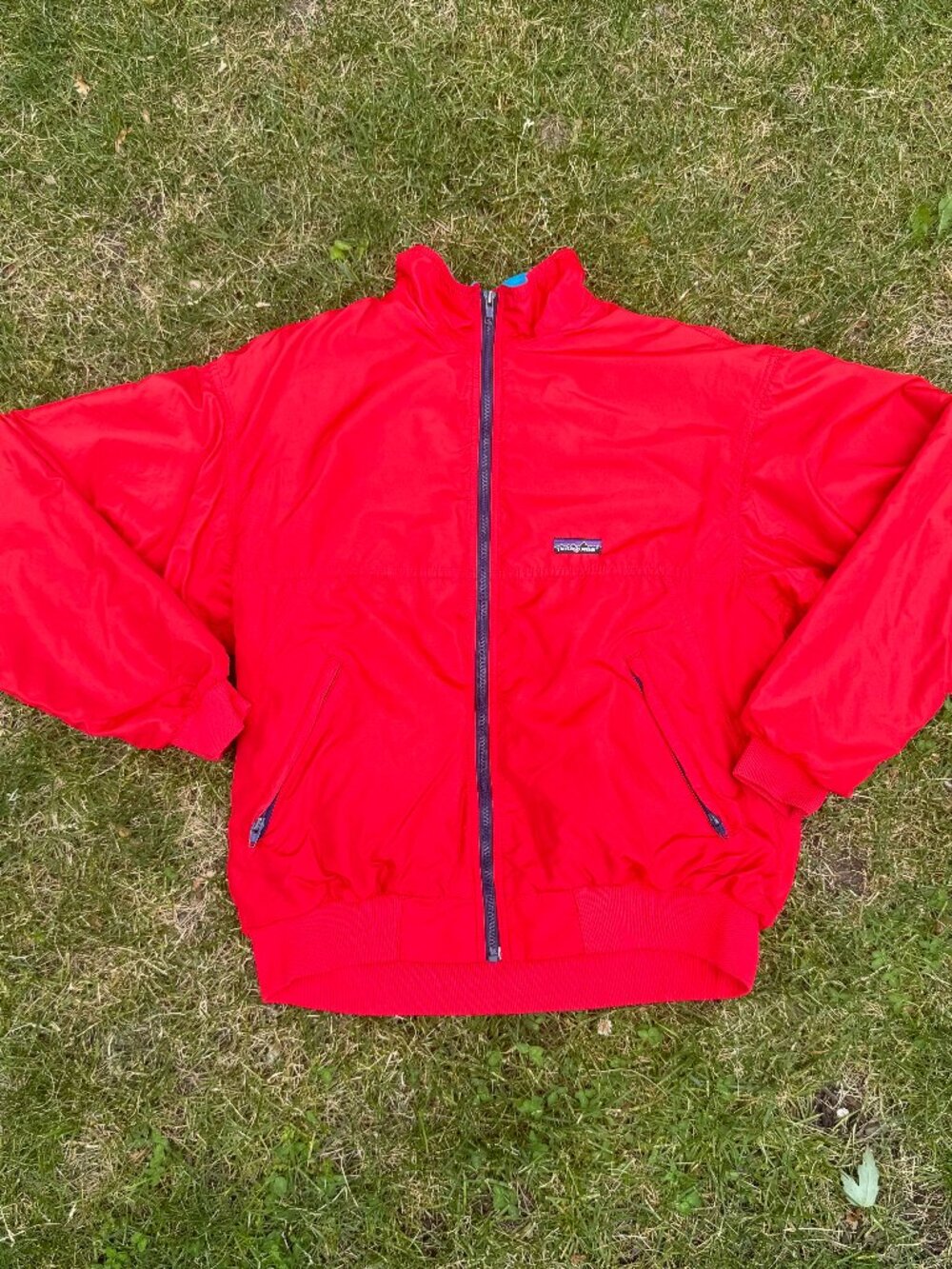Vintage 1980's Patagonia Shelled Synchilla Red Bomber Jacket - Made in Canada